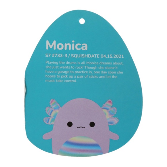 NWT 7.5” Monica the Purple Axolotl Squishmallow - Picture 3 of 3